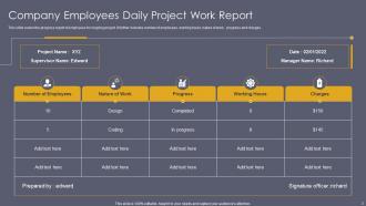 Employee Report PowerPoint PPT Template Bundles