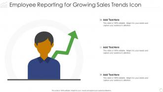 Employee reporting for growing sales trends icon