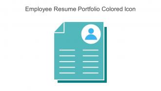 Employee Resume Portfolio Colored Icon In Powerpoint Pptx Png And Editable Eps Format