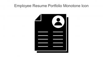 Employee Resume Portfolio Monotone Icon In Powerpoint Pptx Png And Editable Eps Format