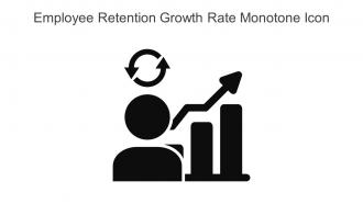 Employee Retention Growth Rate Monotone Icon In Powerpoint Pptx Png And Editable Eps Format