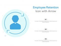 Employee Retention Icon With Arrow