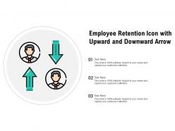 Employee Retention Icon With Upward And Downward Arrow