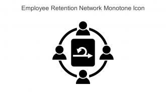 Employee Retention Network Monotone Icon In Powerpoint Pptx Png And Editable Eps Format
