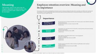 Employee Retention Overview Meaning And Its Importance Staff Retention Tactics For Healthcare