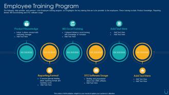 Employee retention plan training program