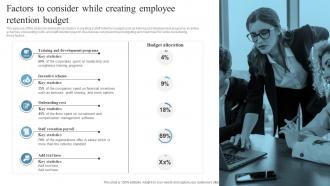Employee Retention Strategies Factors To Consider While Creating Employee Retention Budget