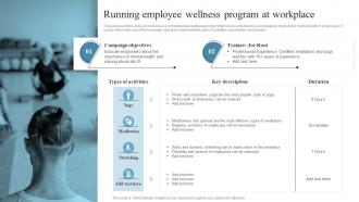 Employee Retention Strategies Running Employee Wellness Program At Workplace