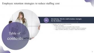 Employee Retention Strategies To Reduce Staffing Cost Powerpoint Presentation Slides Colorful Professional