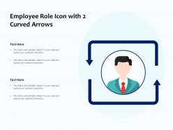 Employee role icon with 2 curved arrows