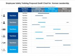 Employee safety training proposal gantt chart for human leadership