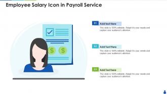 Employee salary icon in payroll service