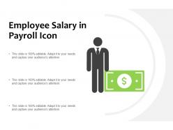 Employee salary in payroll icon
