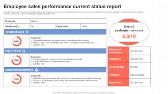 Employee Sales Performance Current Status Report