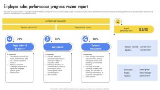 Employee Sales Performance Progress Review Report