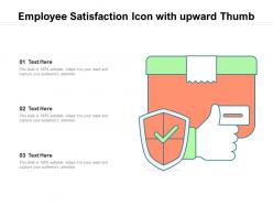 Employee Satisfaction Icon With Upward Thumb
