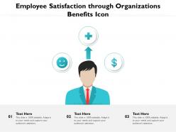 Employee satisfaction through organizations benefits icon