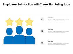 Employee satisfaction with three star rating icon