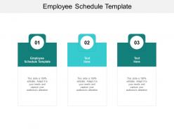 Employee schedule template ppt powerpoint presentation slides good cpb