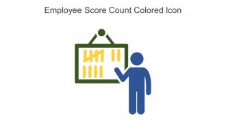 Employee Score Count Colored Icon in powerpoint pptx png and editable eps format
