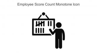 Employee Score Count Monotone Icon in powerpoint pptx png and editable eps format