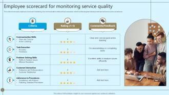 Employee Scorecard For Monitoring Service Quality