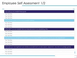 Employee self assessment accomplish ppt powerpoint presentation pictures images