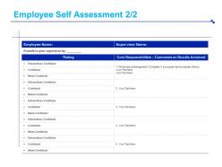 Employee Self Assessment Core Responsibilities Ppt Powerpoint Presentation Professional