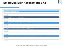 Employee self assessment evaluation period ppt powerpoint presentation portfolio topics