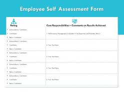 Employee Self Assessment Form Extraordinary Contributor Powerpoint Presentation Summary