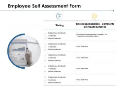 Employee self assessment form performance management ppt powerpoint presentation model rules