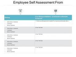 Employee Self Assessment From Ppt Powerpoint Presentation File Rules