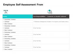 Employee Self Assessment From Ppt Powerpoint Presentation Inspiration