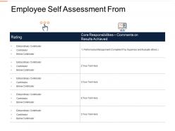 Employee Self Assessment From Ppt Powerpoint Presentation Styles