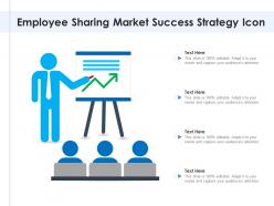 Employee sharing market success strategy icon