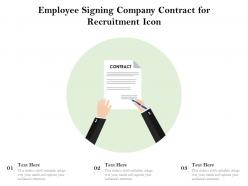 Employee Signing Company Contract For Recruitment Icon