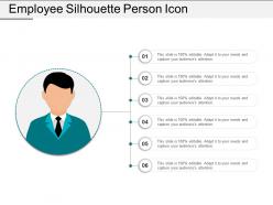 Employee silhouette person icon ppt diagrams