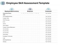Employee skill assessment employee comments ppt powerpoint presentation gallery