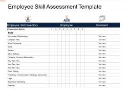 Employee skill assessment maintenance ppt powerpoint presentation slides