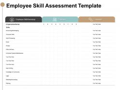 Employee skill assessment template accounting skills ppt slides