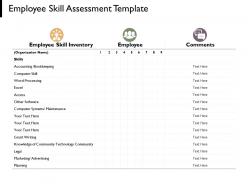 Employee skill assessment template employee management ppt powerpoint presentation diagrams