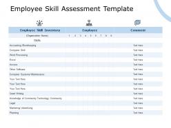 Employee skill assessment template maintenance ppt powerpoint presentation summary portfolio