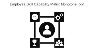 Employee Skill Capability Matrix Monotone Icon In Powerpoint Pptx Png And Editable Eps Format