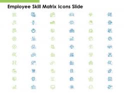 Employee skill matrix icons slide arrow ppt powerpoint presentation model