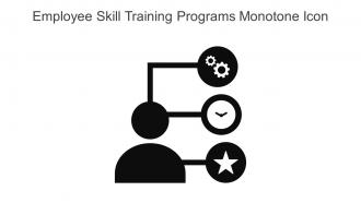 Employee Skill Training Programs Monotone Icon In Powerpoint Pptx Png And Editable Eps Format
