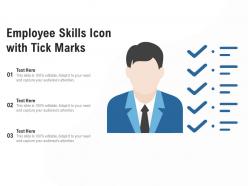 Employee skills icon with tick marks