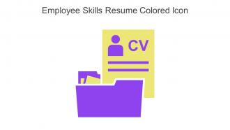 Employee Skills Resume Colored Icon In Powerpoint Pptx Png And Editable Eps Format