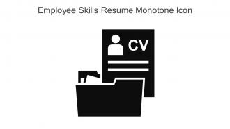 Employee Skills Resume Monotone Icon In Powerpoint Pptx Png And Editable Eps Format