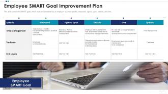 Employee smart goal improvement plan employee professional growth ppt microsoft