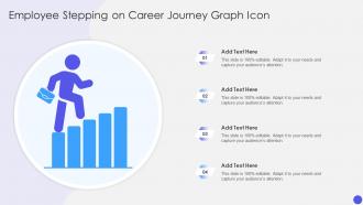 Employee Stepping On Career Journey Graph Icon